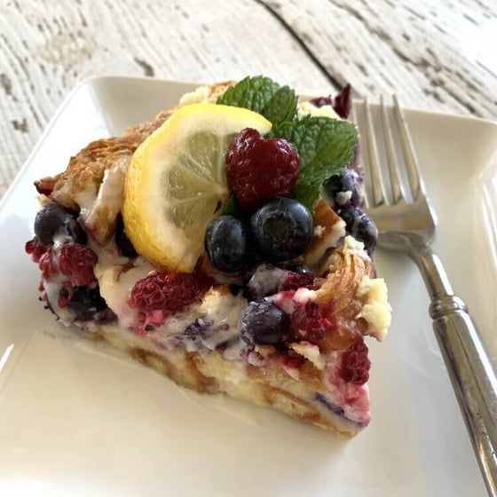 Lemon Blueberry Croissant Bake*