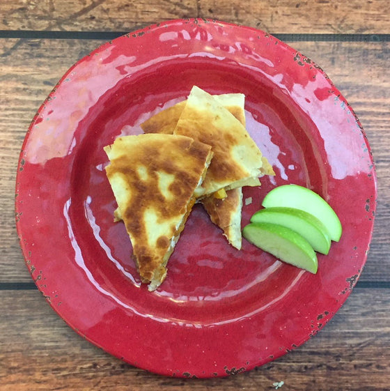 Apple, Brie & Balsamic Onion Quesadillas*  -  Vegetarian
