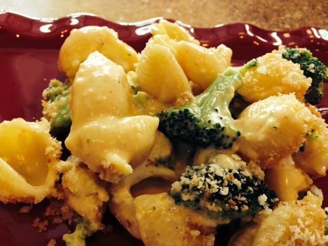 Baked Mac & Cheese with Broccoli & Buttered Breadcrumbs  -  Vegetarian