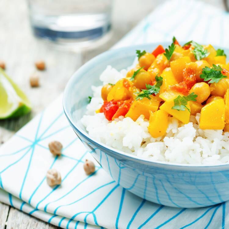 Butternut Squash & Chickpea Thai Coconut Curry (vegan!)  -  Vegetarian