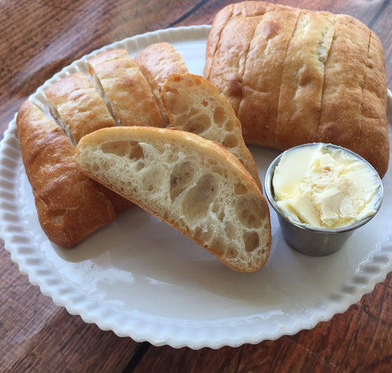 Ciabatta Loaves with Garlic Butter (Set of 2)*  -  Side