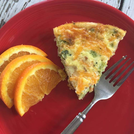 Frittata: Broccoli, Caramelized Onions & Cheese  -  Breakfast