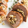 Grilled Pork Tenderloin with Goat Cheese, Shallots and Walnuts  -  Pork