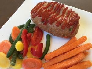 Mini Turkey & Veggie Meatloaves with Sweet Potato Fries*  -  Turkey