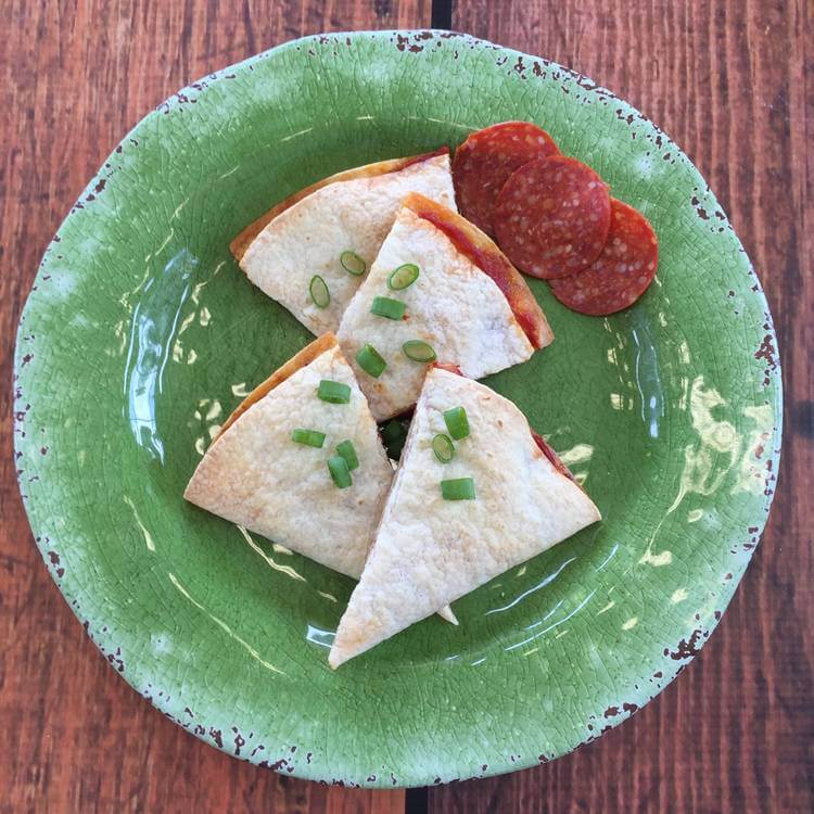 Pizza Quesadillas: Pepperoni  -  Pork