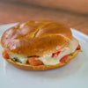 Pretzel Roll Toasties: Chicken, Pesto, Roasted Red Pepper & Provolone  -  Chicken