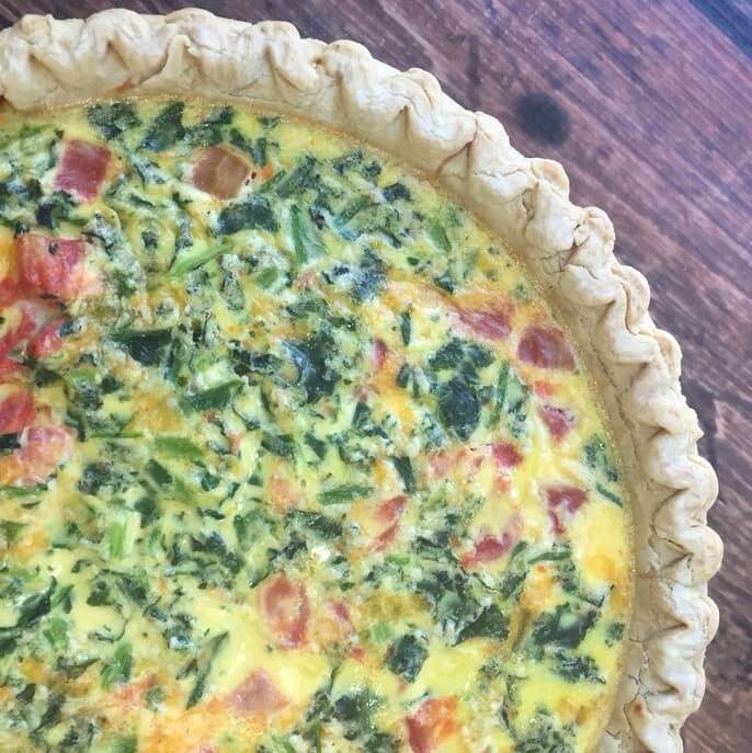 Quiche: Spinach, Tomato and Cheese  -  Breakfast