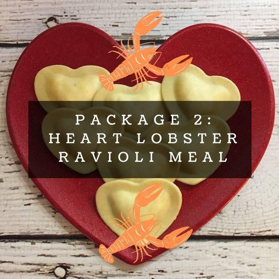 Valentine's Package #2: Heart Shaped Luxurious Lobster Ravioli: Complete Dinner with Chocolate Strawberries for 2-3  -  Seafood
